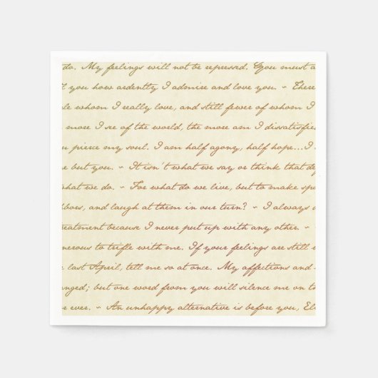 Die besten Zitate von Jane Austen Serviette (Vorderseite)