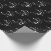 Die Bestie des Nachtdrachen Schwarz Geschenkpapier (Ecke)