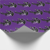 Die Bestie des Nachtdrachenwrapping Paper Lila Geschenkpapier (Ecke)