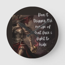 Die Bestie hinter meiner Maske Runde Wanduhr