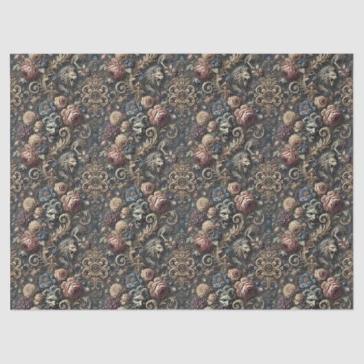 Die Bestie im Inneren - gotisch Viktorianisch Seidenpapier (Vorderseite)