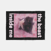 Die Bestie in mir Funny Cat Meme Geschenk für Männ Fleecedecke (Vorderseite (Horizontal))