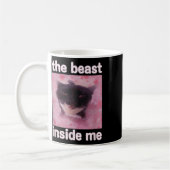 Die Bestie in mir Funny Cat Meme Geschenk für Männ Kaffeetasse (Links)