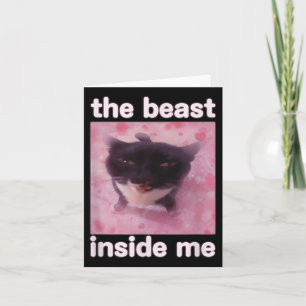 Die Bestie in mir Funny Cat Meme Geschenk für Männ Karte
