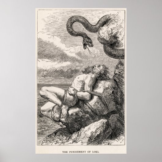 Die Bestrafung Lokis durch Louis Huard Poster (Vorne)