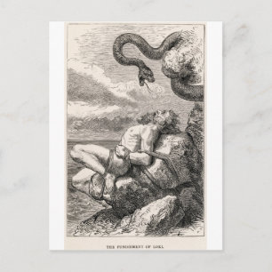Die Bestrafung Lokis durch Louis Huard Postkarte