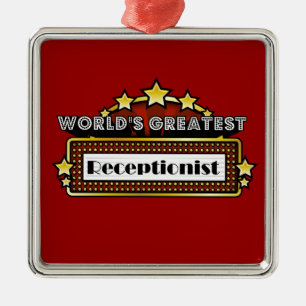 Die bestste Empfangsdame der Welt Silbernes Ornament