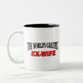 Die bestste Ex-Ehefrau der Welt Zweifarbige Tasse (Links)
