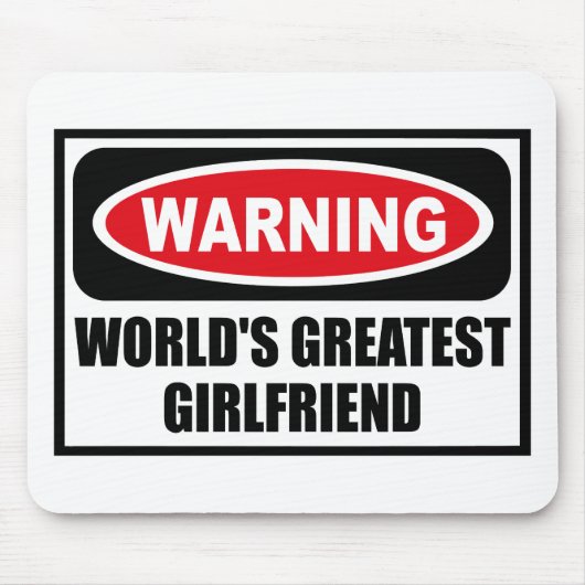 Die BESTSTE FREUNDIN Mousepad der warnende WELT (Vorne)