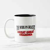Die bestste große große Großmutter der Welt Zweifarbige Tasse (Links)