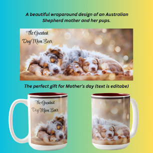 Die bestste Hundemutter aller Zeiten Zweifarbige Tasse