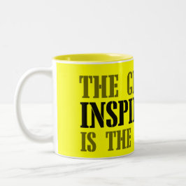 DIE BESTSTE INSPIRATION IST FRIST LUSTIGES MEME ZWEIFARBIGE TASSE