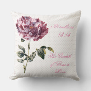 Die Bestste ist die Liebe Floral Polka Dot Pillow Kissen