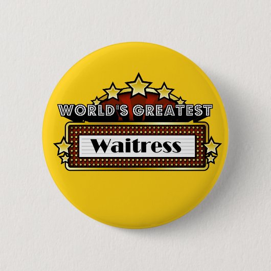 Die bestste Kellnerin der Welt Button (Vorderseite)
