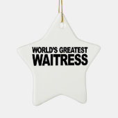 Die bestste Kellnerin der Welt Keramik Ornament (Rechts)