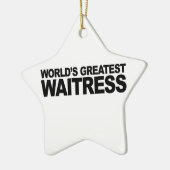 Die bestste Kellnerin der Welt Keramik Ornament (Links)