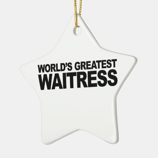 Die bestste Kellnerin der Welt Keramik Ornament (Links)