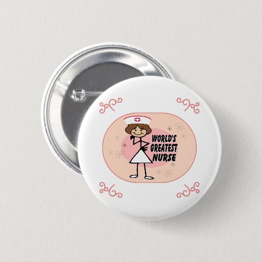 Die bestste Krankenschwester der Welt Button (Vorne & Hinten)