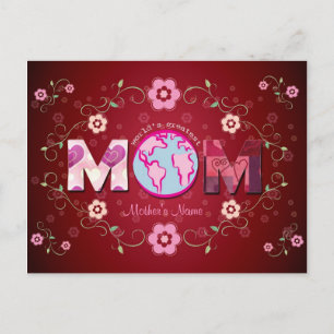 Die Bestste Mama des Wortes - Glücklicher Mutterta Postkarte