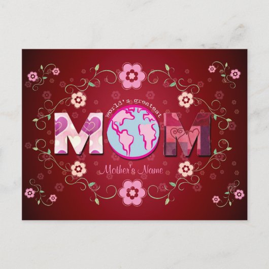 Die Bestste Mama des Wortes - Glücklicher Mutterta Postkarte (Vorderseite)