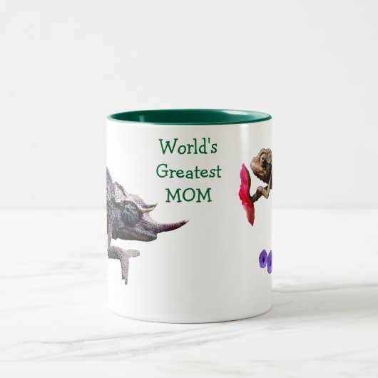 Die bestste Mama-Grouchy Chamäleon-Tasse der Welt Zweifarbige Tasse (Mittel)