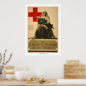 "Die Bestste Mutter der Welt" - Rotes Kreuz Poster (Küche)