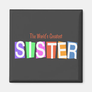 Die bestste Schwester der Retro Welt Magnet