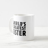 Die bestste Schwester der Welt Kaffeetasse (Vorderseite Links)