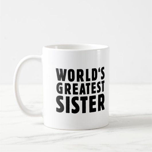 Die bestste Schwester der Welt Kaffeetasse (Links)