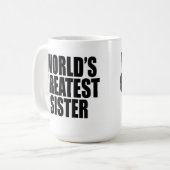 Die bestste Schwester der Welt Kaffeetasse (Vorderseite Links)