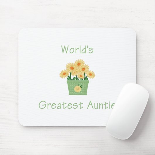 Die bestste Tante der Welt (Blume) Mousepad (Mit Mouse)