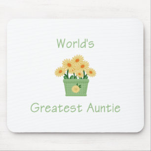 Die bestste Tante der Welt (Blume) Mousepad