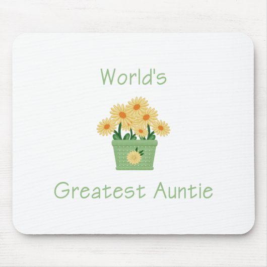 Die bestste Tante der Welt (Blume) Mousepad (Vorne)