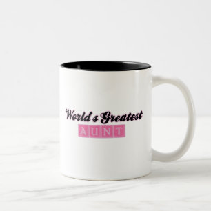Die bestste Tante der Welt (Rosa) Zweifarbige Tasse