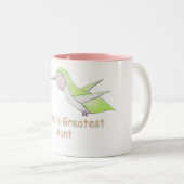 Die bestste Tante Hummingbird Mug der Welt Zweifarbige Tasse (VorderseiteRechts)