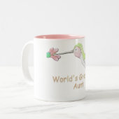 Die bestste Tante Hummingbird Mug der Welt Zweifarbige Tasse (Vorderseite Links)