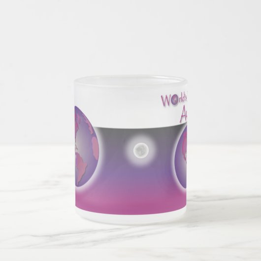 Die bestste Tante Mauve Gift Mug der Welt Mattglastasse (Mittel)