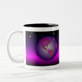 Die bestste Tante Pink Gift Mug der Welt Zweifarbige Tasse (Links)