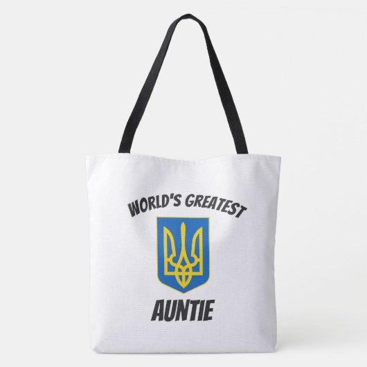 Die bestste Tante Ukrainian Tryzub Tote Bag der Tasche (Rückseite)