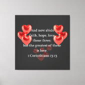 ".. die beststen in der Liebe." Christlich Leinwanddruck (Vorderseite)