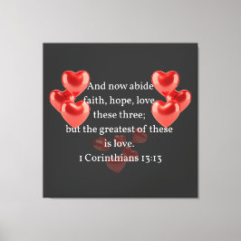 ".. die beststen in der Liebe." Christlich Leinwanddruck