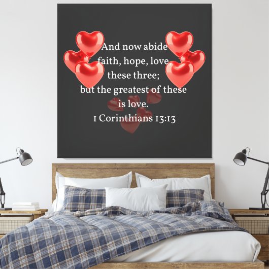 ".. die beststen in der Liebe." Christlich Leinwanddruck (Insitu (Schlafzimmer))