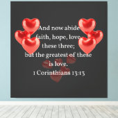 ".. die beststen in der Liebe." Christlich Leinwanddruck (Insitu (Holzboden))