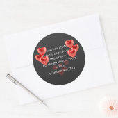 ".. die beststen in der Liebe." Christlich Runder Aufkleber (Umschlag)