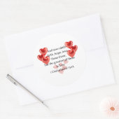 ".. die beststen in der Liebe." Christlich Runder Aufkleber (Umschlag)