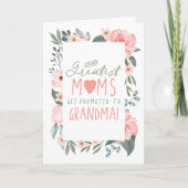 Die Beststen Mamas werden für Oma Floral werben Karte (Vorderseite)