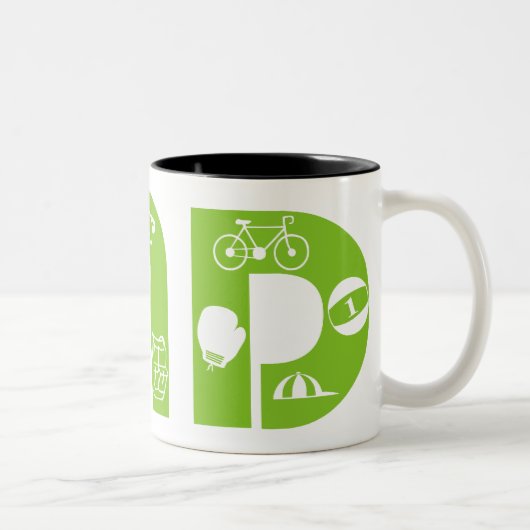 Die Beststen Vater-Tasse der Welt Zweifarbige Tasse (Rechts)