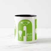 Die Beststen Vater-Tasse der Welt Zweifarbige Tasse (Mittel)