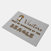 Die Besucher müssen von der Haustür des Beagle zug Fußmatte (Schrägansicht)