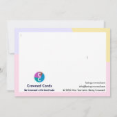 Die Betreuungsorganisation steht Dankeskarte (Rückseite)